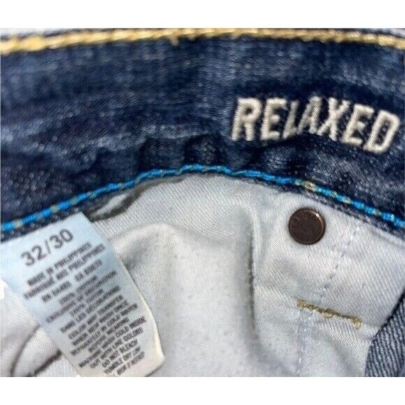 American Eagle Relaxed Fit Denim Blue Jeans Denim Men's Size 32 - Picture 8 of 8